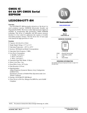 LE25CB643TT-BH datasheet cover page
