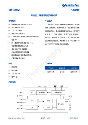 MS10072 datasheet cover page