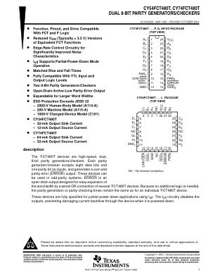 CY54FCT480T 数据手册首页