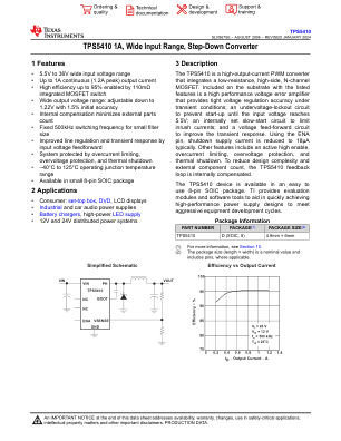 TPS5410 datasheet cover page