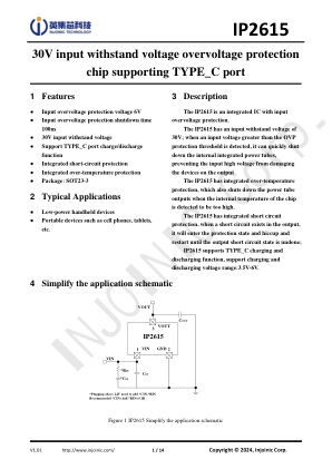 IP2615 数据手册首页