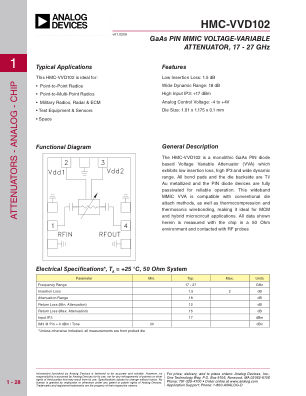 HMC-VVD102 datasheet cover page