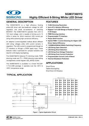 SGM37360YG datasheet cover page