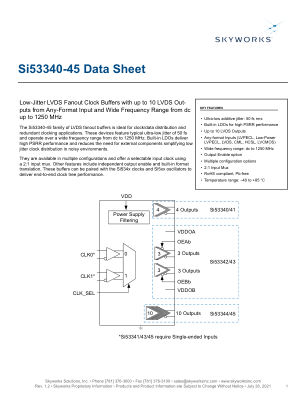 SI53341-B-GM 数据手册首页