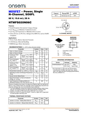 NTMFS020N06C 数据手册首页