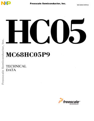 MC68HC05P9 datasheet cover page