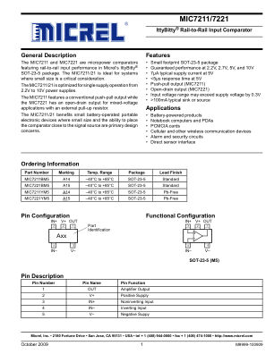 MIC7221YM5-TR datasheet cover page