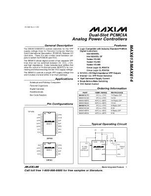 MAX613-MAX614 数据手册首页
