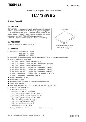 TC7738WBG datasheet cover page