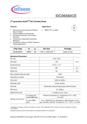 IDC06S60CE-L4734E datasheet cover page
