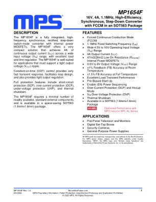MP1654F datasheet cover page