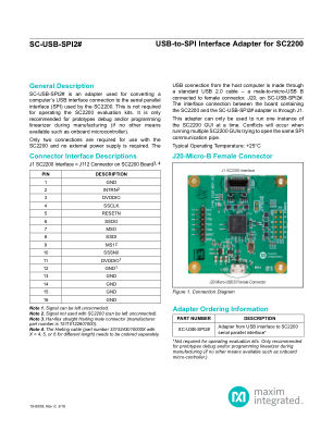 SC-USB-SPI2 数据手册首页