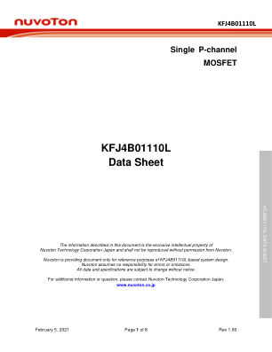 KFJ4B01110L 数据手册首页