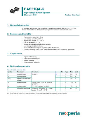 BAS21QA-QZ datasheet cover page