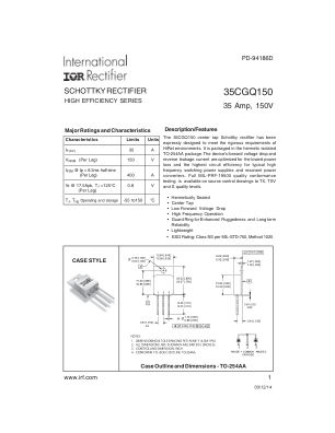 35CGQ150 datasheet cover page