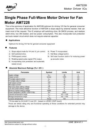 AM7228 datasheet cover page
