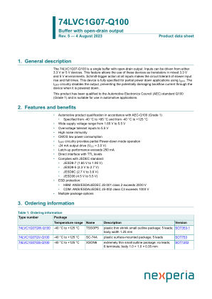 74LVC1G07GW-Q100125 datasheet cover page