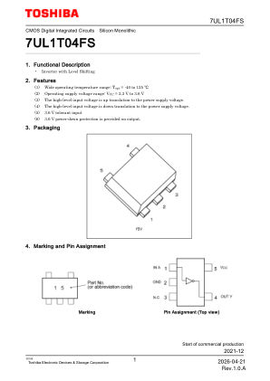 7UL1T04FS datasheet cover page