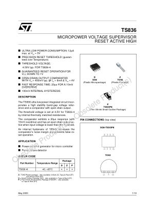 TS836 datasheet cover page