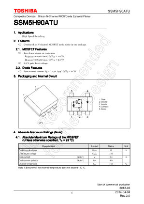 SSM5H90ATU 数据手册首页