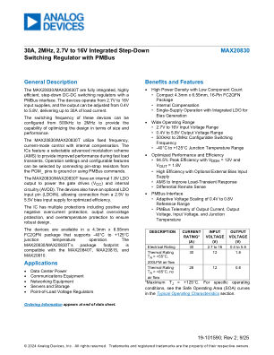 MAX20830 datasheet cover page