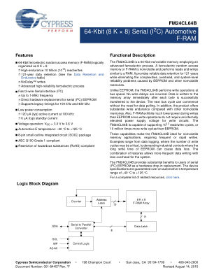 FM24CL64B datasheet cover page
