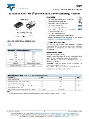V1P6 datasheet cover page