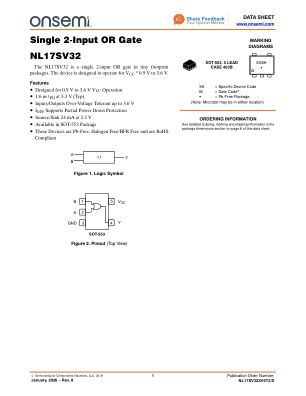 NL17SV32 datasheet cover page