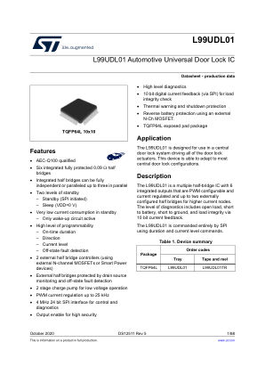 L99UDL01 数据手册首页