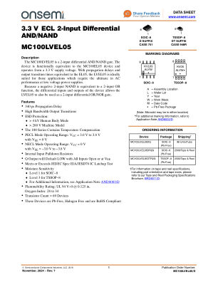 MC100LVEL05 datasheet cover page