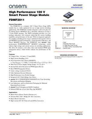 FDMF2011 数据手册首页