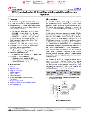 DRV8251A datasheet cover page