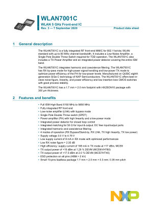 WLAN7001C 数据手册首页