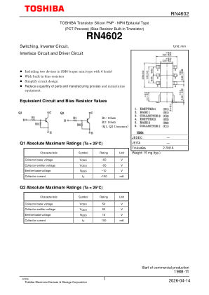 RN4602 datasheet cover page