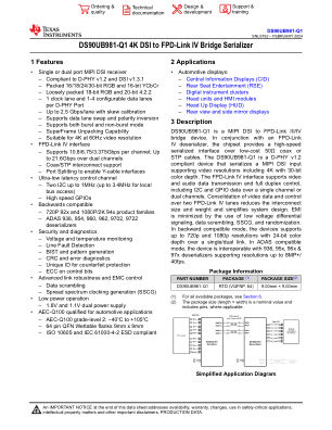 DS90UB981-Q1 数据手册首页