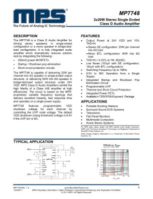 MP7748 datasheet cover page