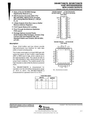 SN74BCT29827B datasheet cover page