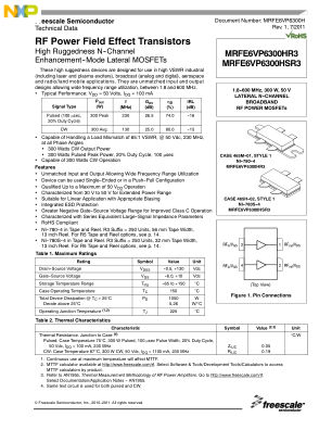 MRFE6VP6300H 数据手册首页