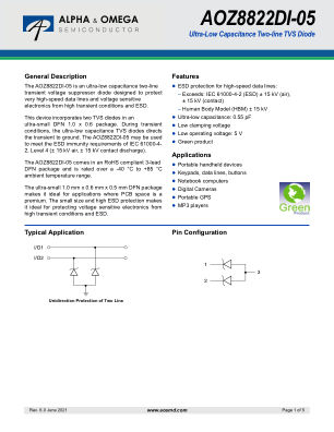 AOZ8822DI-05 datasheet cover page