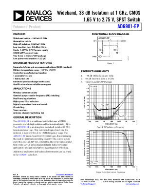 ADG901-EP 数据手册首页