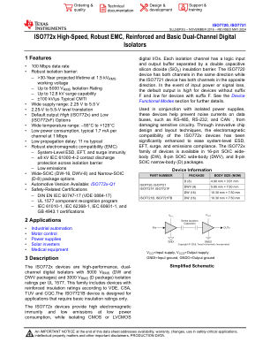 ISO7721 数据手册首页
