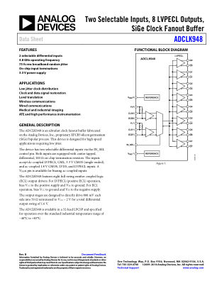ADCLK948 datasheet cover page