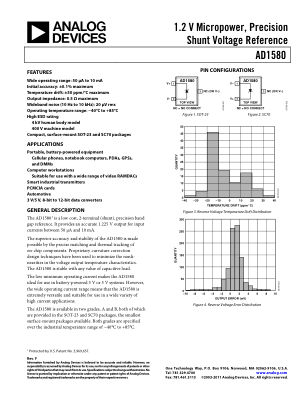 AD1580 数据手册首页