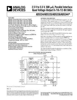 AD5334 数据手册首页
