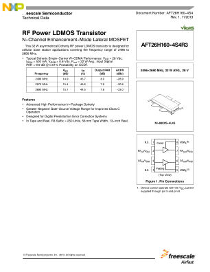AFT26H160-4S4 数据手册首页