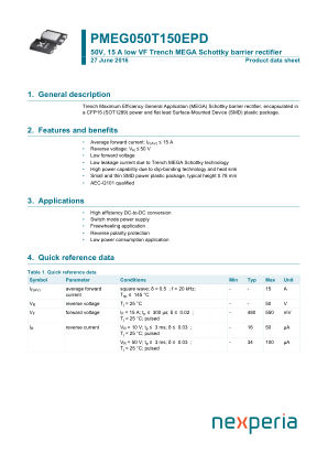 PMEG050T150EPDZ datasheet cover page