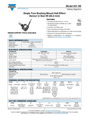 MODEL631HE datasheet cover page