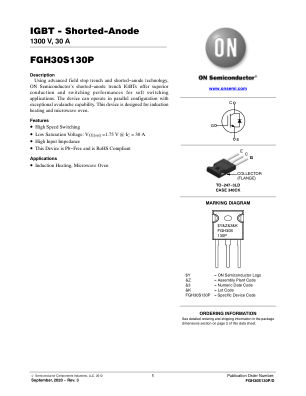 FGH30S130P datasheet cover page