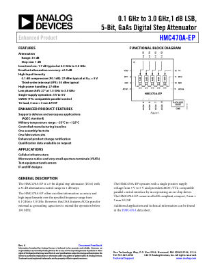 HMC470A-EP 数据手册首页