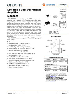 MC33077 datasheet cover page